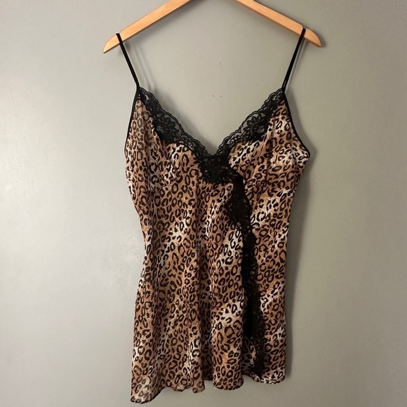 Vintage California dynasty leopard print slip dress with slip - Picture 1 of 7